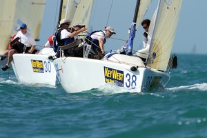Melges 24 Fleet Action, At The Weathermark - Key West Race Week 2011 photo copyright 2011 JOY taken at  and featuring the  class