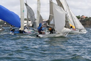 Setting kites in a logjam - SLAM 12ft Skiff Interdominion photo copyright Rolf Lunsmann taken at  and featuring the  class