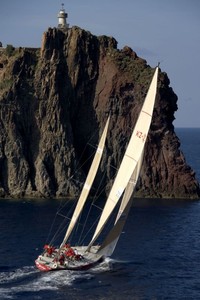 Steinlager 2 sailing past Stromboliccio
Reggio Calabria Sicily - Rolex Middle Sea Race 2005 photo copyright  Rolex / Carlo Borlenghi http://www.carloborlenghi.net taken at  and featuring the  class