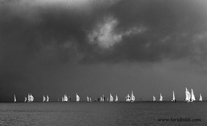 Rex Gorell Prestige Etchells Australian Championships 2011, Royal Geelong Yacht Club (AUS) Race 1 - 10/01/11 Stormy skies photo copyright Teri Dodds http://www.teridodds.com taken at  and featuring the  class