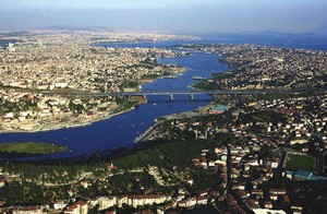 Aerial view of the Golden Horn where racing will be held - Extreme Sailing Series Act 3 photo copyright  Euroasia Sports taken at  and featuring the  class
