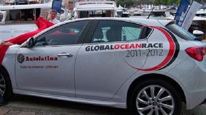 Alfa Romeo Giulietta with the GOR colours and livery was unveiled as the official car photo copyright Global Ocean Race http://globaloceanrace.com taken at  and featuring the  class