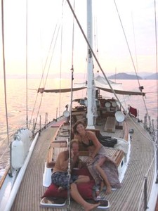 Happier days - Rene and Edith Tiemessen on their yacht Alondra photo copyright  SW taken at  and featuring the  class