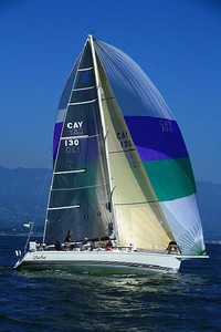 'J/130 BEBE sailed by Charles Browning from Santa Barabara YC- now leading the fleet to Hawaii - Transpac Race 2011 photo copyright Phil Uhl taken at  and featuring the  class