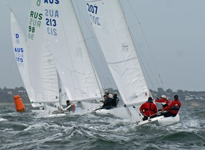 Day 1: 2011 Int Dragon World Championships photo copyright Richard Gladwell www.photosport.co.nz taken at  and featuring the  class