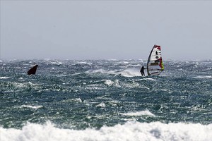 Diaz takes a wide gybe - PWA World Cup Catalunya Costa Brava 2011 Day 2 photo copyright  John Carter / PWA http://www.pwaworldtour.com taken at  and featuring the  class