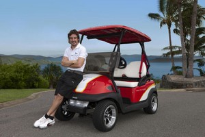F1 driver, Fernando Alonso relaxing on his buggy at Hamilton Island photo copyright  Andrea Francolini Photography http://www.afrancolini.com/ taken at  and featuring the  class