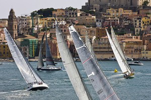 Fleet after the start, Gaeta in the background  - Rolex Volcano Race 2011 photo copyright  Rolex / Carlo Borlenghi http://www.carloborlenghi.net taken at  and featuring the  class