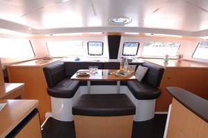 Fountaine Pajot Mahe36 Evolution bright airy saloon - Multihull Solutions: photo copyright Multihull Solutions http://www.multihullsolutions.com.au/ taken at  and featuring the  class