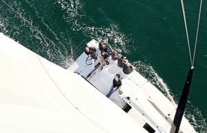 The deck layout viewed from the second spreader - Sydney Yachts GTS43 photo copyright Crosbie Lorimer http://www.crosbielorimer.com taken at  and featuring the  class