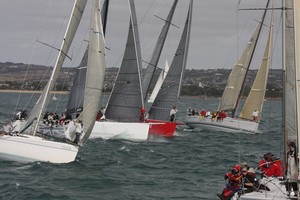 Secret Men’s muscles in on the approach to the start - Lexus Lincoln Week photo copyright Bob Ross/Port Lincoln Yacht Club taken at  and featuring the  class