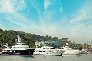 The venue is ideally positioned on Sentosa Cove. photo copyright Singapore Yacht Show taken at  and featuring the  class