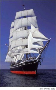 Star of India under sail in 2002 photo copyright  SW taken at  and featuring the  class