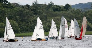 Steve and Joanne Sallis lead the fleet at the National 12 Scottish Series 2011 photo copyright National 12 Gill Series taken at  and featuring the  class