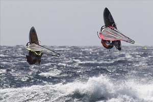 Twins go to battle - PWA Tenerife World Cup 2011 day two photo copyright PWA World Tour http://www.pwaworldtour.com taken at  and featuring the  class