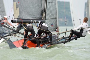 ger33 inside boat - Dockyard 18ft Skiff Grand prix 1 Hungary photo copyright 18ft Skiff taken at  and featuring the  class