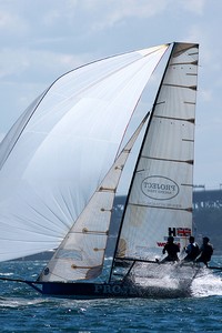 Hyde Sails winner race 3 - Winning Appliances JJ Giltinan 18ft Skiff Championship photo copyright Frank Quealey /Australian 18 Footers League http://www.18footers.com.au taken at  and featuring the  class