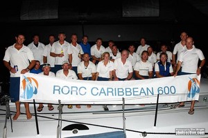 Rambler 100 crew dockside in Antigua after taking line honours - RORC Caribbean 600 Race 2011 photo copyright  Tim Wright / Photoaction.com http://www.photoaction.com taken at  and featuring the  class