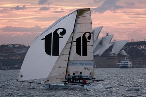 Australian 18 Footer League’s Twilight Race photo copyright Frank Quealey /Australian 18 Footers League http://www.18footers.com.au taken at  and featuring the  class