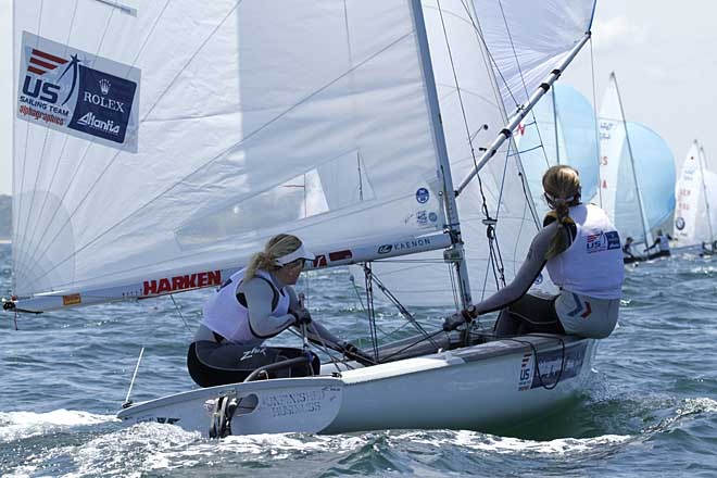 470 Women - Erin Maxwell and Isabelle Farrar - 2011 ISAF Sailing World Cup - Sail Melbourne © Teri Dodds - copyright http://www.teridodds.com