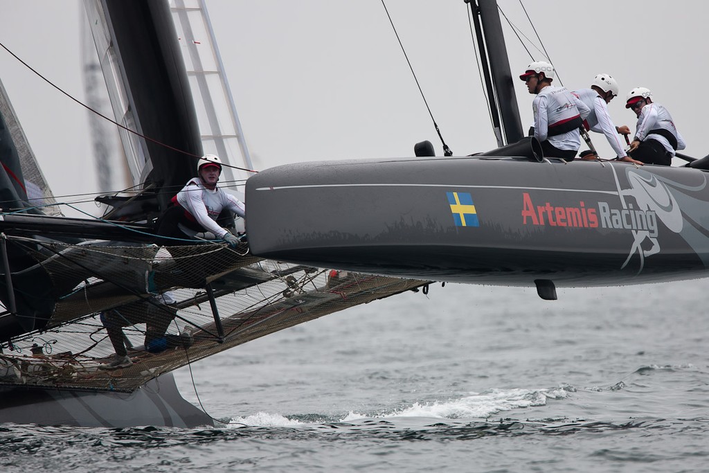 AC45 World Series, First day of the Americas Cup World Series. Artemis is second after three races. photo copyright Sander van der Borch / Artemis Racing http://www.sandervanderborch.com taken at  and featuring the  class