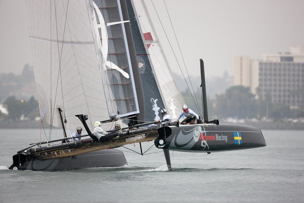 November 12th 2011, AC45 World Series San Diego. First day of Racing. - Artemis Racing during the first day of the America's Cup World Series in San Diego photo copyright Sander van der Borch / Artemis Racing http://www.sandervanderborch.com taken at  and featuring the  class