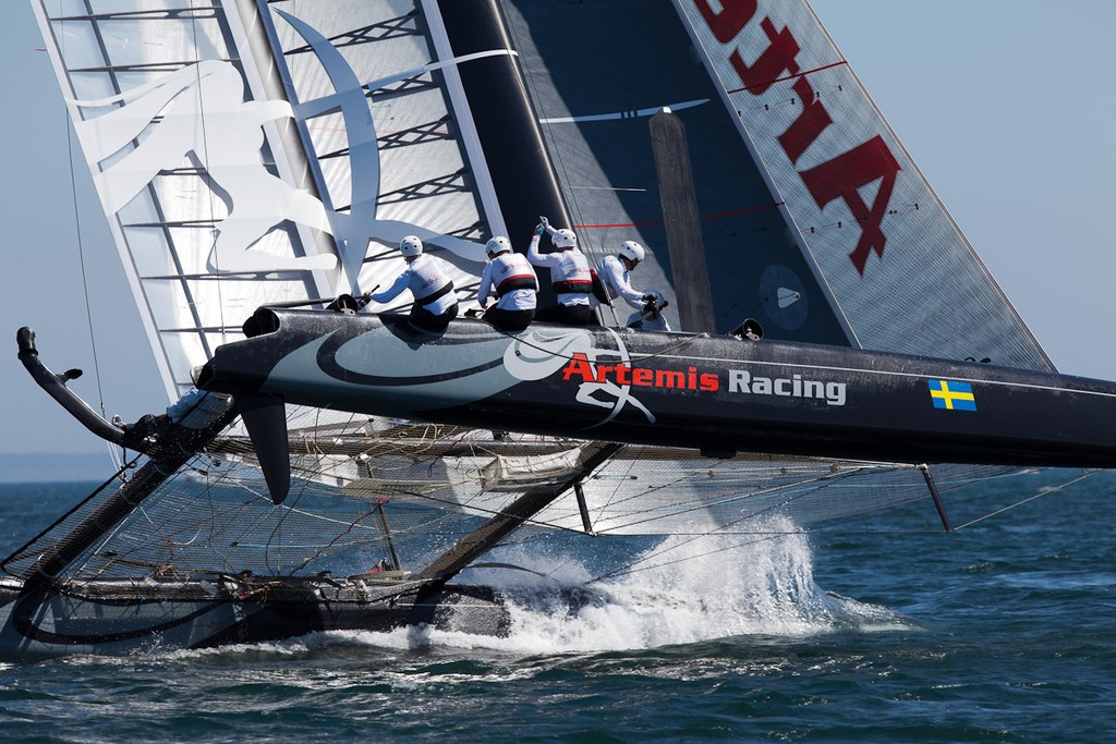 August 13th 2011, AC45 World Series. Sixth day of racing. photo copyright Sander van der Borch / Artemis Racing http://www.sandervanderborch.com taken at  and featuring the  class