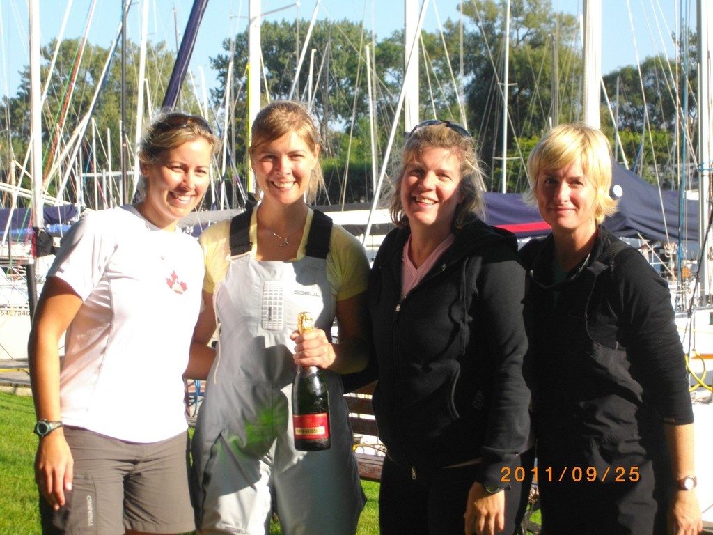 Jen Provan and crew Martha Henderson, Katie Abbott, and Sue Beatty take 2nd palce at CYA Match Racing Championships - CYA Canadian Match Racing Championsips photo copyright David Jarvis taken at  and featuring the  class