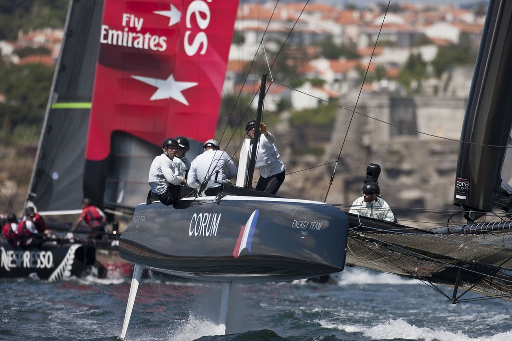 Emirates Team NZ - Training Day, Cascais, Portugal 2 August 2011 photo copyright ACEA - Photo Gilles Martin-Raget http://photo.americascup.com/ taken at  and featuring the  class