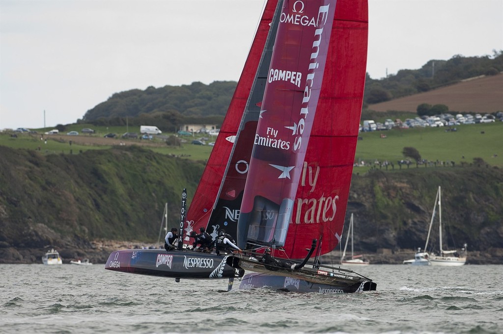 Emirates Team New Zealand, Day three of the America's Cup World Series regatta in Plymouth. 14/9/2011 photo copyright Chris Cameron/ETNZ http://www.chriscameron.co.nz taken at  and featuring the  class