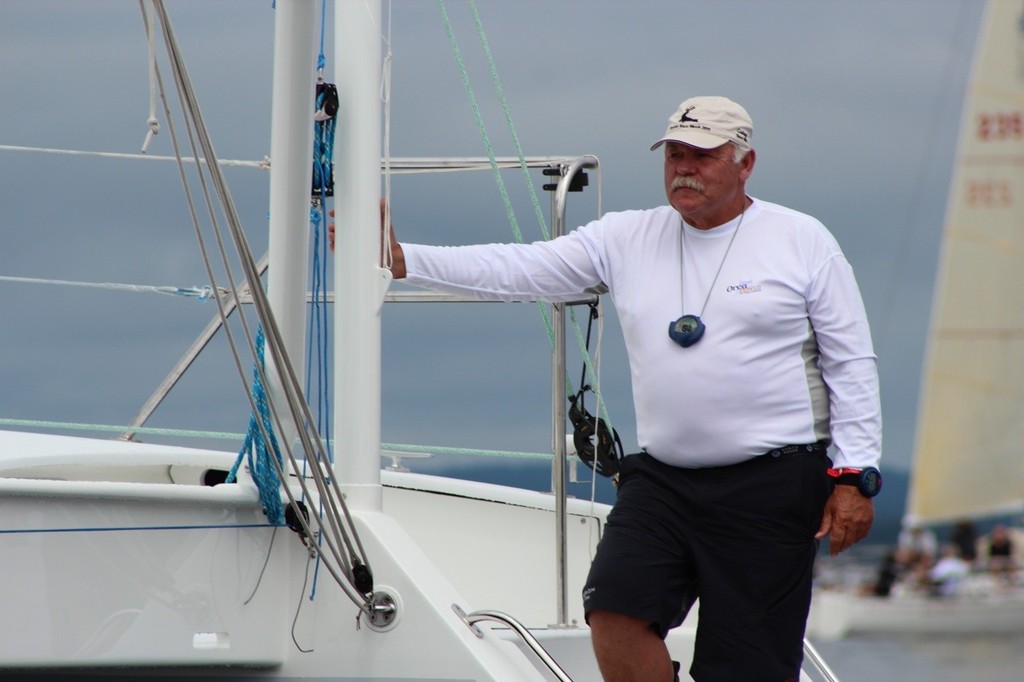 Andreas Josenhans Principal Race Officer shows his frustration while waiting for wind photo copyright Chester Race Week Organizing Authority taken at  and featuring the  class