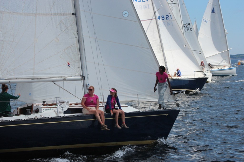 Ry’n’Sun with an all girl crew crosses the start line in the Cruiser class - 2011 Chester Race Week © Ryan Cameron