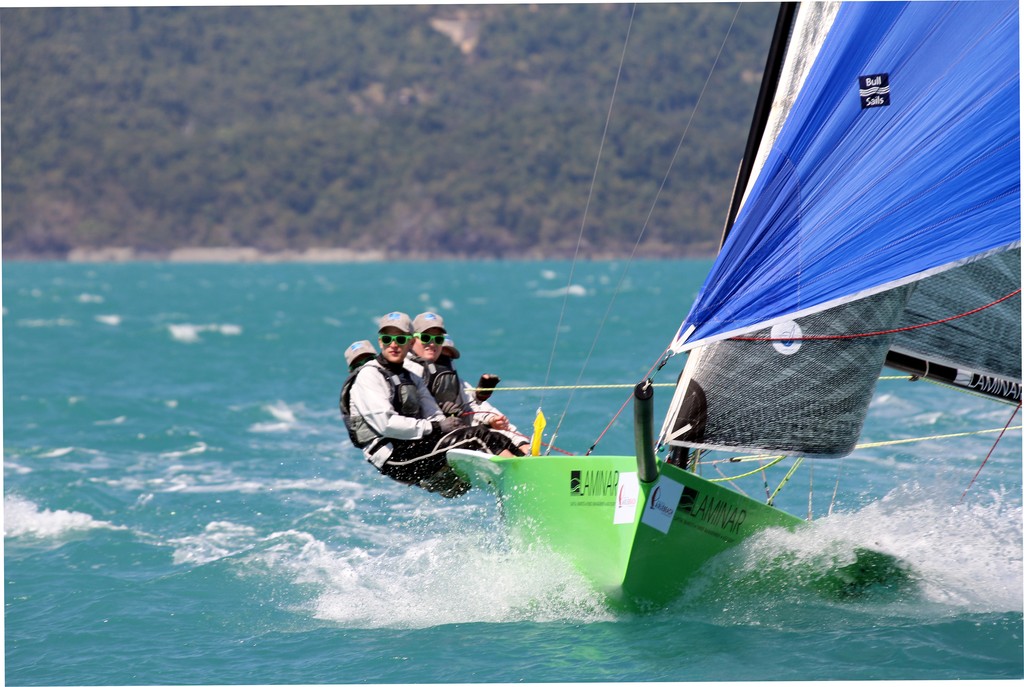 Cam Rae's Shaw 650 sports boat Monkey Business photo copyright Airlie Beach Race Week media taken at  and featuring the  class