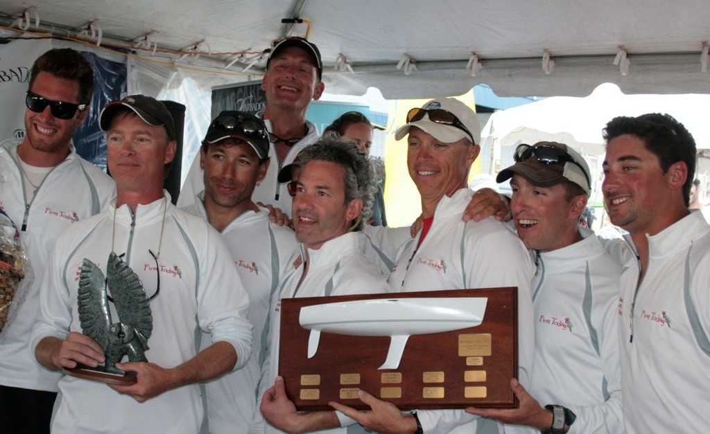 First Today from the Youngstown Yacht Club, New York, pose with the Beneteau First 36.7 North American Championship Trophy photo copyright Greg Nicoll taken at  and featuring the  class