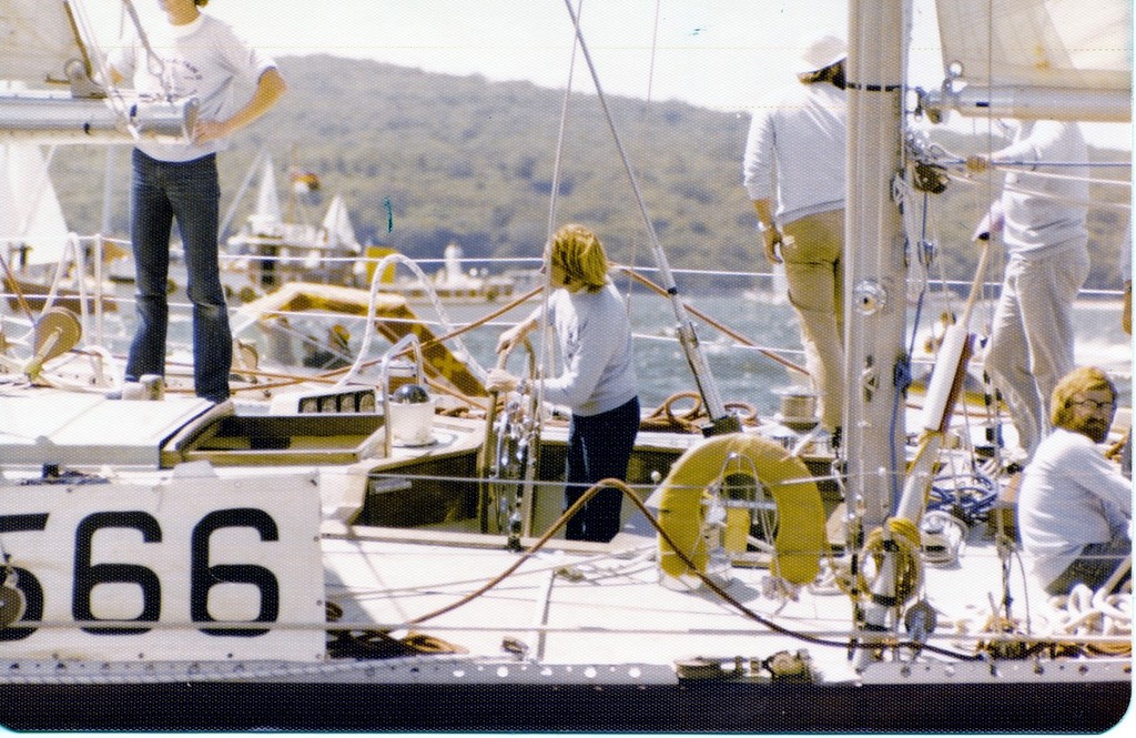 The late Rob James at the helm of Great Britain II at the start of the Auckland leg if the 1977-78 Whitbread Race © Richard Gladwell Sail-World.com/nz