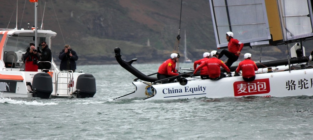 China Team - America&rsquo;s Cup World Series - Day 7, 18 September 2011 photo copyright Ben Gladwell http://www.sail-world.com/nz taken at  and featuring the  class