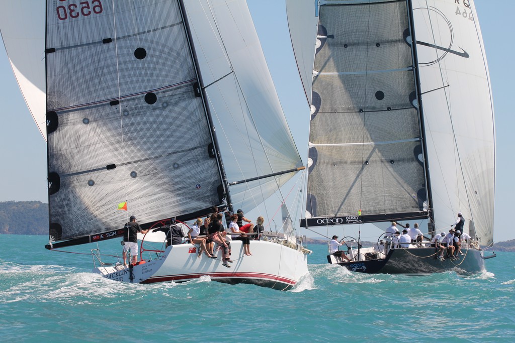 Cracklin Rosie and Ocean Affinity. Meridien Marinas Airlie Beach Race Week day 2 photo copyright Airlie Beach Race Week media taken at  and featuring the  class