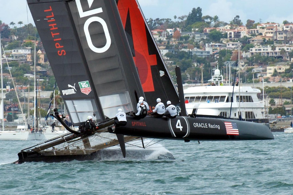 Oracle Racing Spithill - America’s Cup World Series - San Diego 2011 photo copyright Bo Struye - copyright http://www.acsandiegophotoblog.com taken at  and featuring the  class
