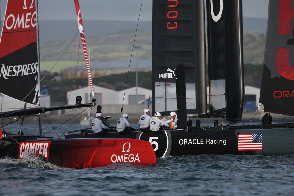 16/09/2011-Plymouth(UK)-34th America's Cup-AC World Series-Plymouth 2011-Match Race-Racing Day 5 - Plymouth(UK)-34th America's Cup-AC World Series-Plymouth 2011-Race Day 5 photo copyright ACEA - Photo Gilles Martin-Raget http://photo.americascup.com/ taken at  and featuring the  class