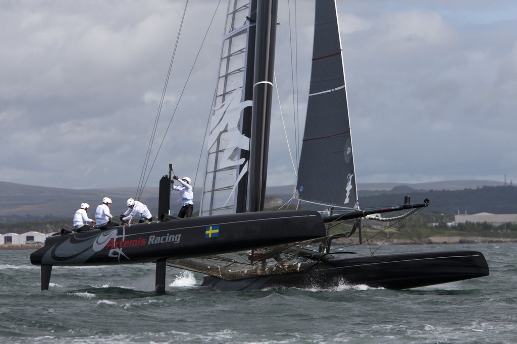 05/098/2011 - Plymouth (UK) - 34th America's Cup - AC World Series - Plymouth 2011 - monday Training photo copyright ACEA - Photo Gilles Martin-Raget http://photo.americascup.com/ taken at  and featuring the  class
