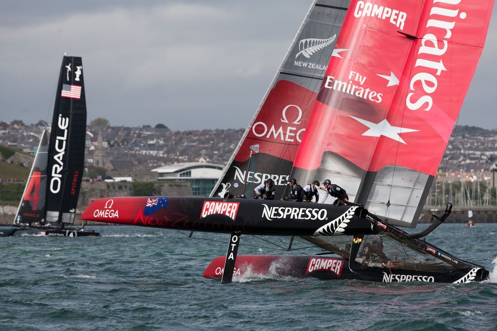 18/09/2011 - Plymouth (UK) - 34th America's Cup - AC World Series - Plymouth 2011 -  Race Day 7 - America's Cup World Series - Day 7, 18 September 2011 photo copyright ACEA - Photo Gilles Martin-Raget http://photo.americascup.com/ taken at  and featuring the  class
