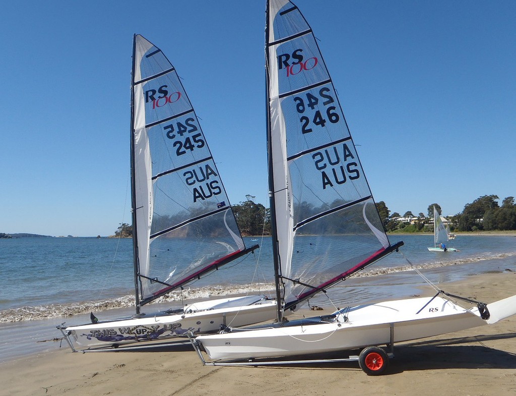 RS100 on the beach photo copyright performance Sailcraft Australasia (PSA) Media taken at  and featuring the  class