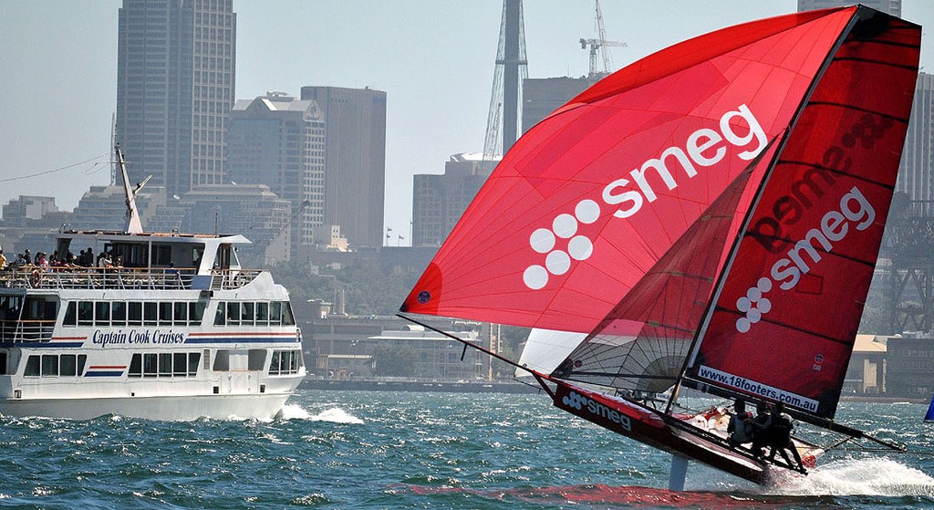 Smeg on Sydney Harbour - Sydney 18ft Skiffs photo copyright Ali Chapman - copyright taken at  and featuring the  class