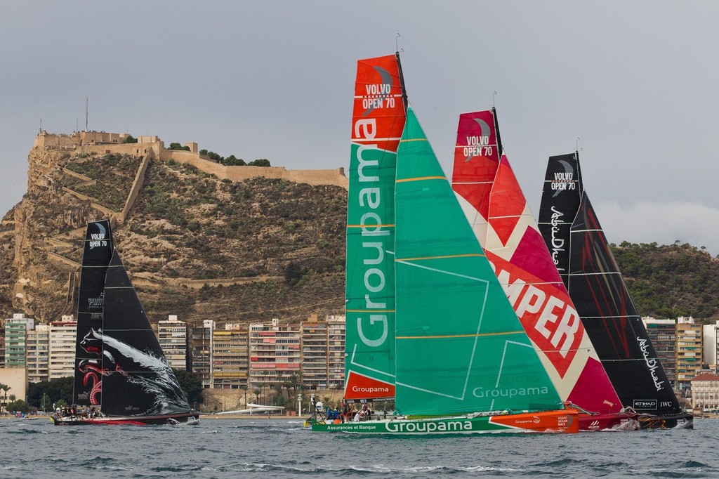 The start of the Iberdrola In-Port Race in Alicante.  - Inport Race - Alicante - Volvo Ocean Race photo copyright Ian Roman/Volvo Ocean Race http://www.volvooceanrace.com taken at  and featuring the  class