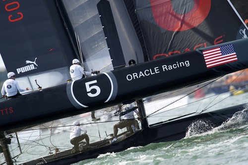 Oracle’s AC45 - 5 - was in class when she competed at Plymouth, UK.  - America’s Cup World Series Plymouth  © Chris Schmid/ Eyemage Media (copyright) http://www.eyemage.ch
