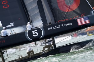 AMERICA'S CUP WORLD SERIES, PLYMOUTH, UK, SEPTEMBER 14TH 2011: Oracle Racing Coutts - AC45 - the fleet race of the AC World Series day 4, Plymouth, UK.  - America's Cup World Series Plymouth - Day 4 photo copyright Chris Schmid/ Eyemage Media (copyright) http://www.eyemage.ch taken at  and featuring the  class