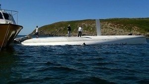 Rambler 100 about to be righted in Barley Cove bay, Co Cork photo copyright SW taken at  and featuring the  class