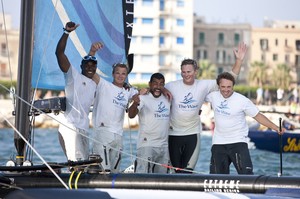 Day 5 - The Wave, Muscat win Act 6 - Extreme Sailing Series 2011 photo copyright Lloyd Images http://lloydimagesgallery.photoshelter.com/ taken at  and featuring the  class