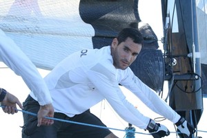 Olympic gold sailor Anton Paz on Team Extreme - Act 8, Almeria, Extreme Sailing Series 2011 photo copyright Junta de Andalucía taken at  and featuring the  class
