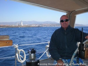 Balvenie - passing the gate at Tarifa Point - and Mark looking solemn for the occasion photo copyright  SW taken at  and featuring the  class